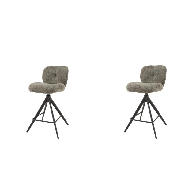 Hoyz barstoel comfort draaibaar boucle 2 stuks 2877514 large