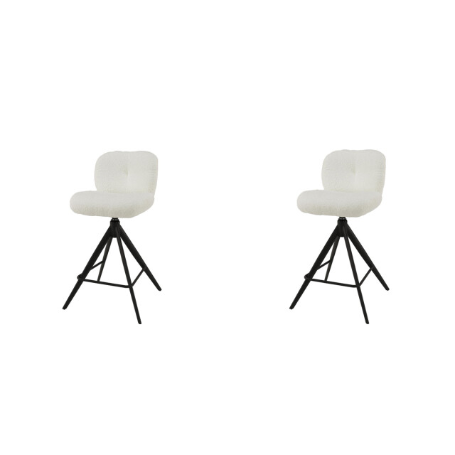 Hoyz barstoel comfort draaibaar boucle 2 stuks 2877515 large