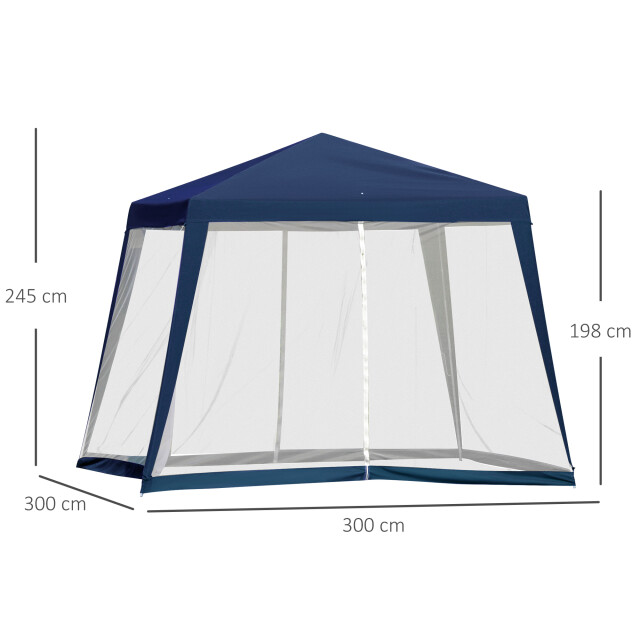 4goodz Partytent 3x3 m met muggennet weerbestendig paviljoen - 3173696 large
