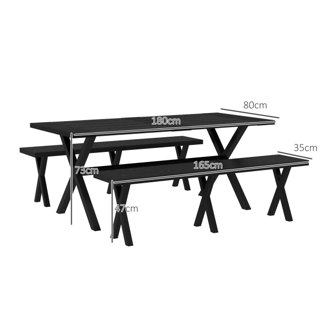 4goodz Tuintafelset voor 4 personen aluminium houtlook 3173697 large
