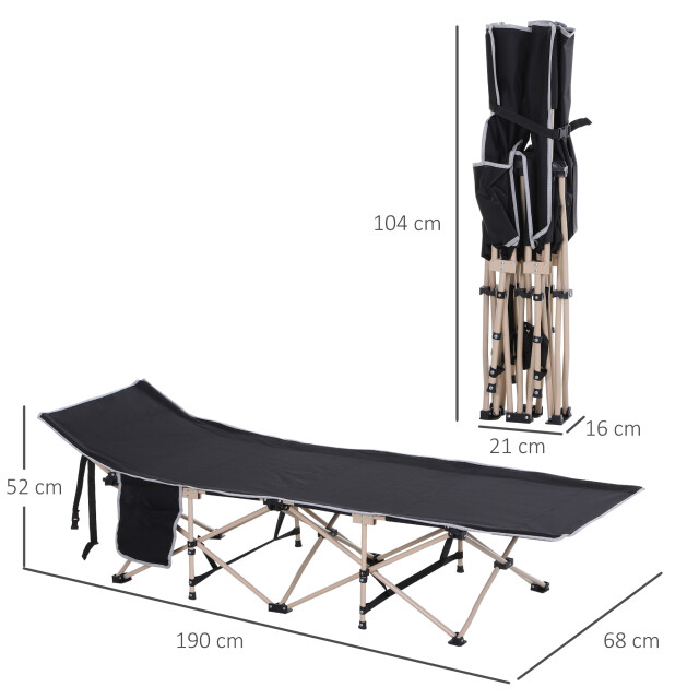 4goodz Outsunny opvouwbaar campingbed met draagtas stretcher 190 cm 3173679 large