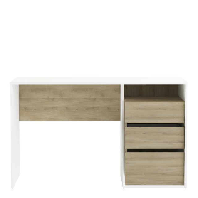 CaliCosy Bureau 3 lades hout en wit decor jefferson 2931882 large