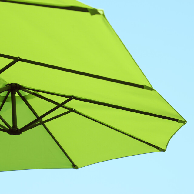4goodz Outsunny duo-parasol 460x270 cm brede xl parasol lime 3173685 large