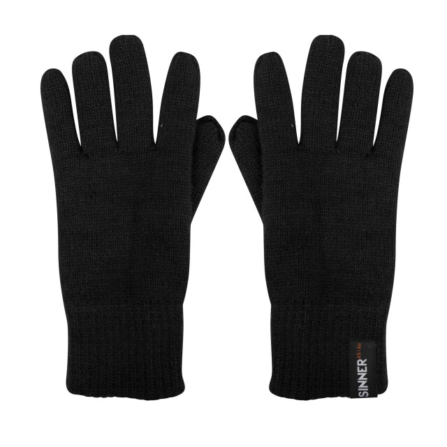 Sinner wilderness knitted glove ski handschoenen heren black/black/white 070389_999-95 large