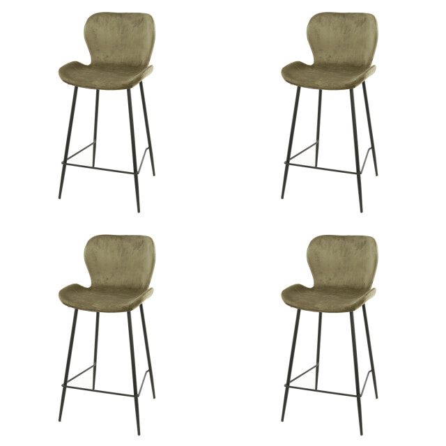 Hoyz Hoyz barstoel velvet champagne 4 stuks 2061543 large