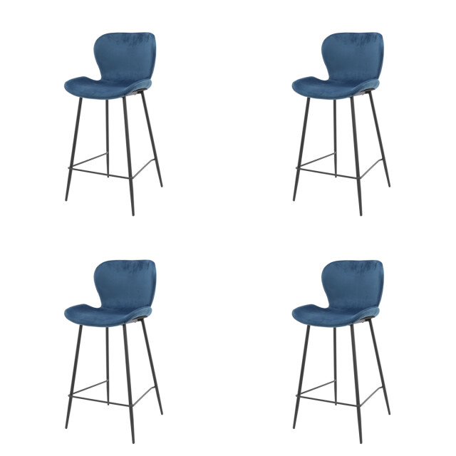 Hoyz Hoyz barstoel velvet - 4 stuks 2061542 large