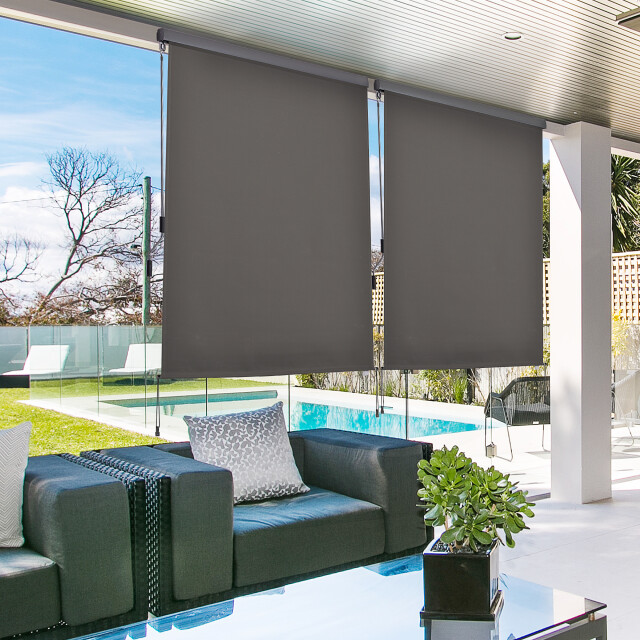 4goodz Outsunny verticale zonwering verticale luifel 160x250 cm 3173670 large