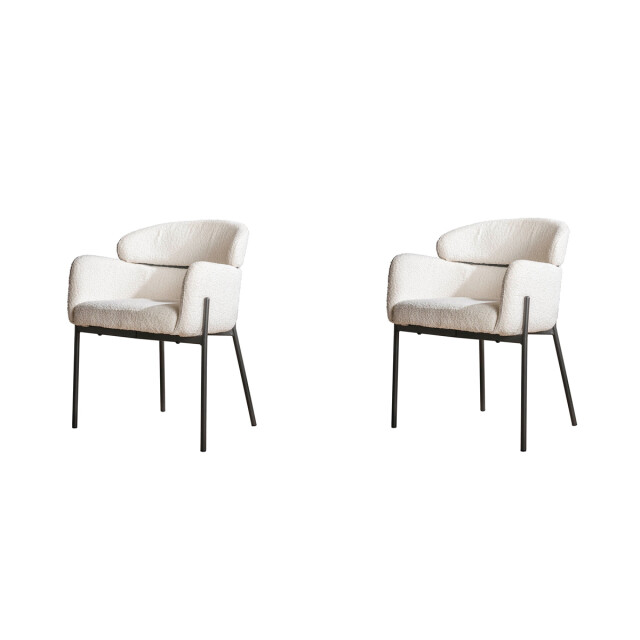 Hoyz Hoyz armstoel boucle ronde rug - 2 stuks 2596091 large