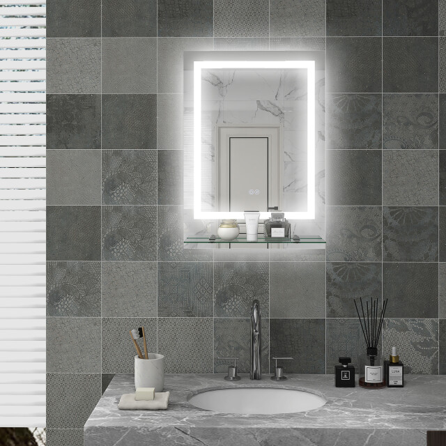 4goodz Kleankin badkamerspiegel 50x70 cm met verlichting en planchet 3173698 large