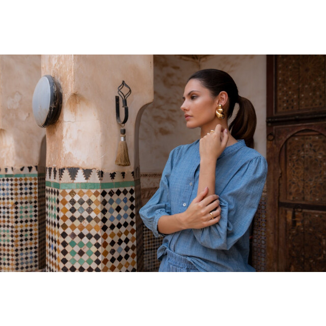Geisha 53164-70 635 blouse chambray jeansblue 53164-70 635 large