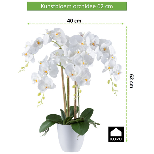 Kopu ® kunstbloem orchidee 62 cm met te pot phalenopsis 3037530 large