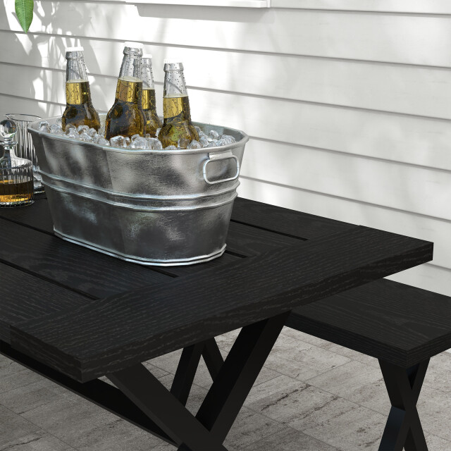 4goodz Tuintafelset voor 4 personen aluminium houtlook 3173697 large