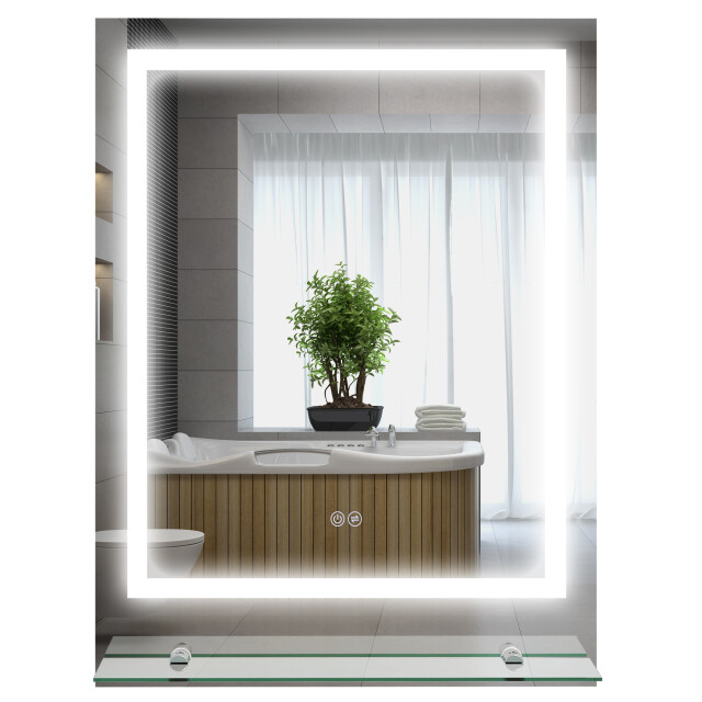 4goodz Kleankin badkamerspiegel 50x70 cm met verlichting en planchet 3173698 large