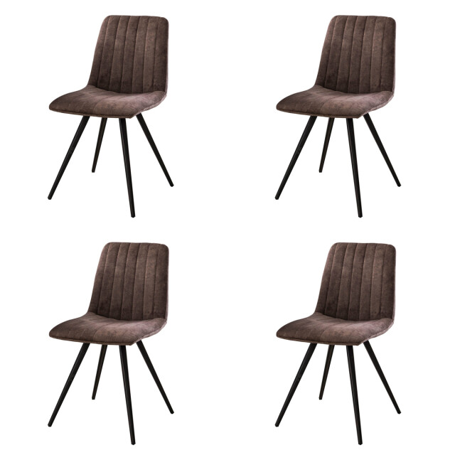 Hoyz Hoyz stoel velvet straight stitch - 4 stuks 2061688 large