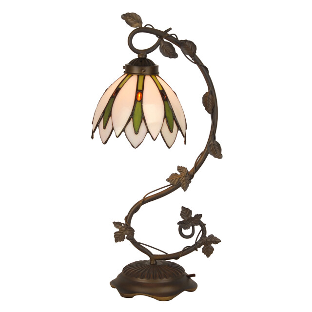LumiLamp Tiffany tafellamp Ø 18x53 cm groen glas tiffany bureaulamp 2814822 large