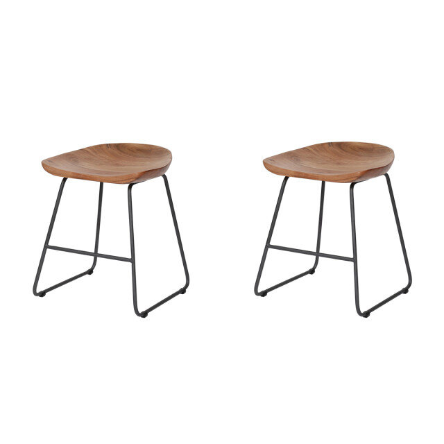 Hoyz Hoyz houten kruk - acaciahout 2 stuks 2060995 large