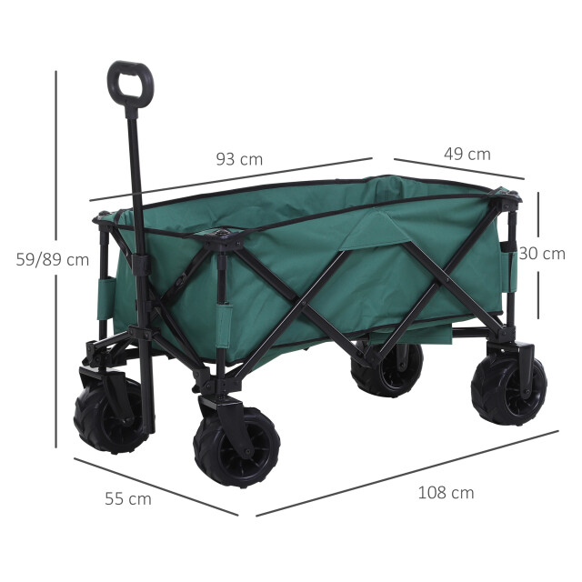 4goodz Outsunny opvouwbare bolderkar strand handwagen 360° tuinwagen 3173671 large