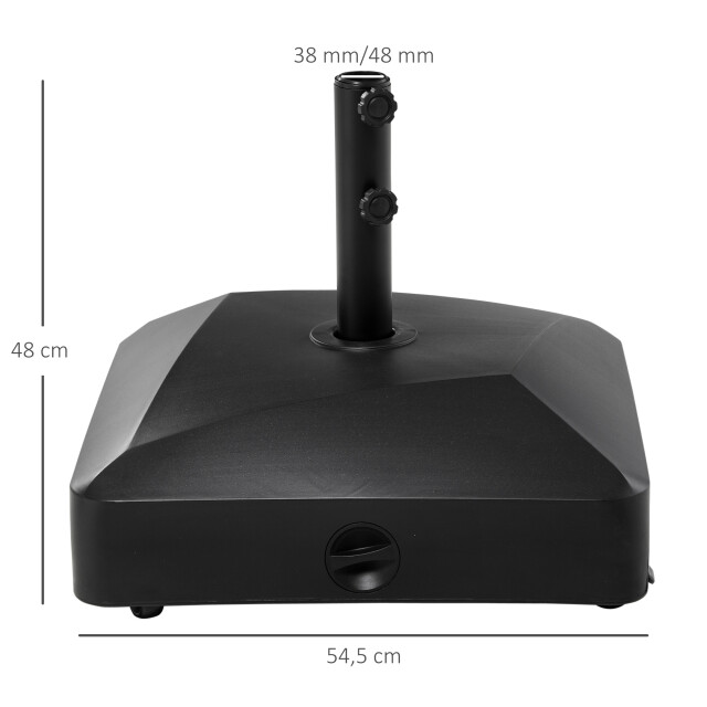 4goodz Outsunny parasolvoet met wielen voor Ø38/48mm parasols max 60 kg 3173674 large