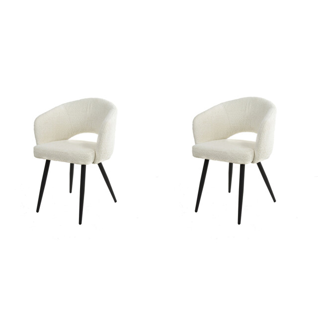 Hoyz Hoyz armstoel salon boucle - set van 2 2596087 large