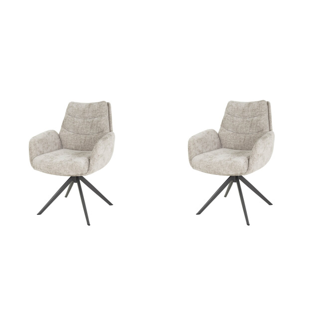 Hoyz armstoel lounge rich zandkleur set van 2 3005212 large