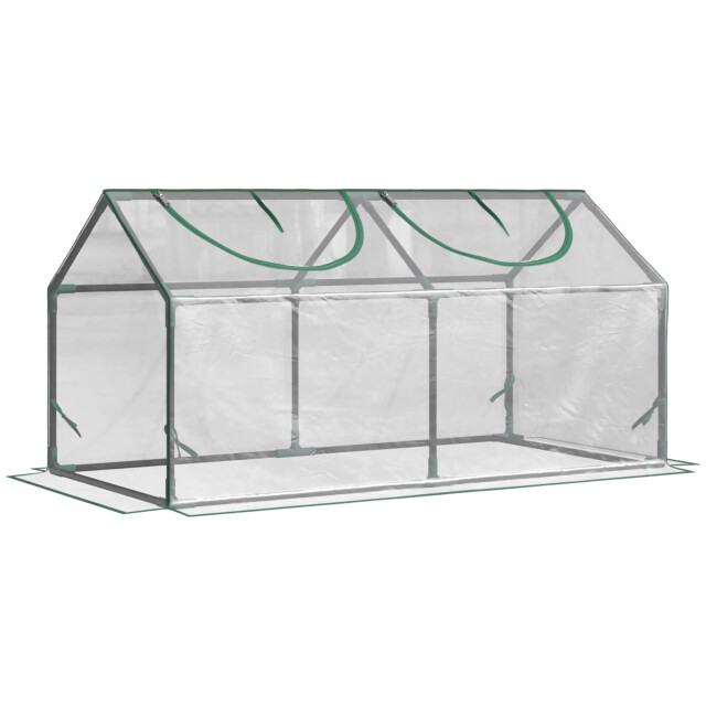 4goodz Outsunny foliekas met venster, pvc kweekkas 120x60x60 cm, 3173655 large