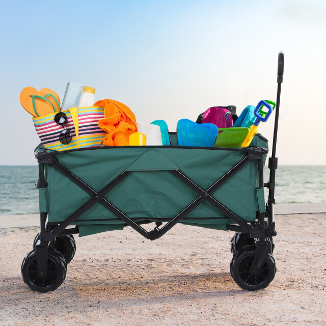 4goodz Outsunny opvouwbare bolderkar strand handwagen 360° tuinwagen 3173671 large