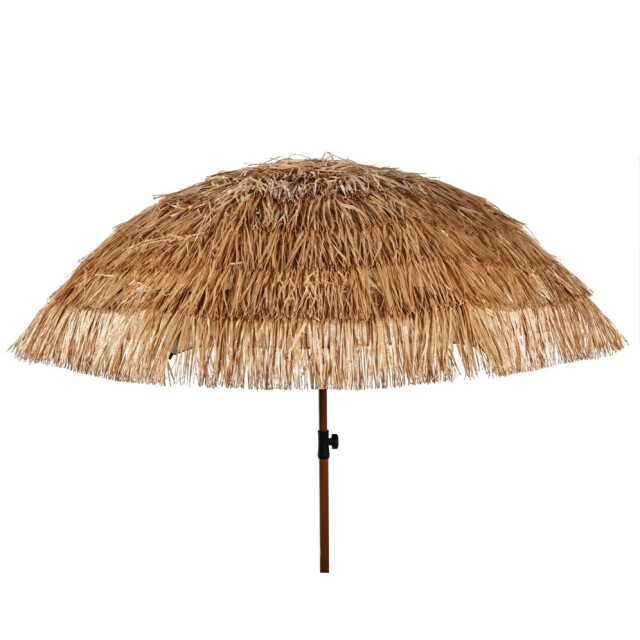 4goodz Raffia parasol ⌀ 200 cm strandparasol met opbergtas bruin 3172238 large