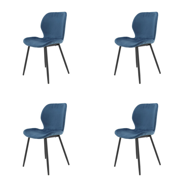 Hoyz Hoyz velvet stoel kuip zitting - 4 stuks 2061693 large