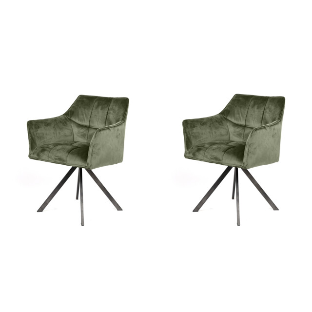 Hoyz Hoyz velvet armstoel - draaibaar 2 stuks 2061570 large