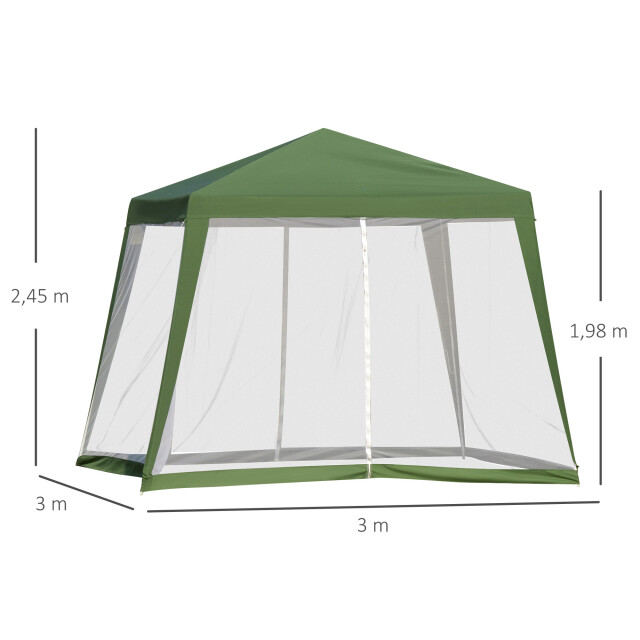 4goodz Partytent 3x3 m met muggennet weerbestendig paviljoen 3173684 large