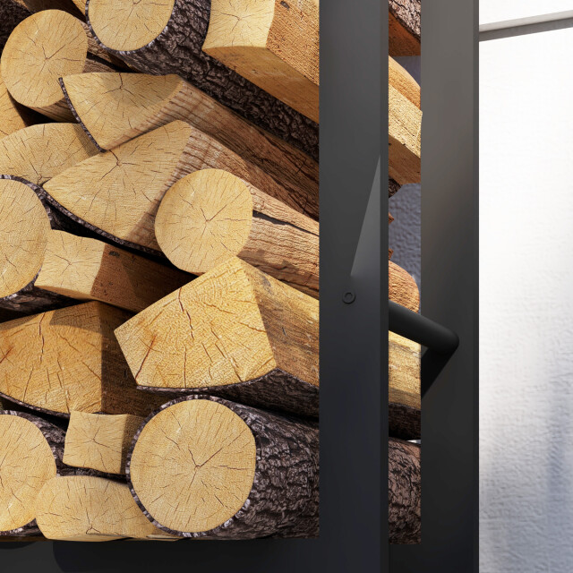 4goodz Outsunny houtopslag 120 cm houtrek met wielen - 3173646 large