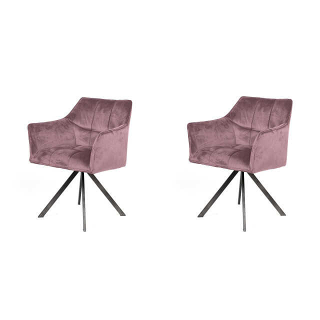 Hoyz Hoyz velvet armstoel - draaibaar 2 stuks 2061569 large
