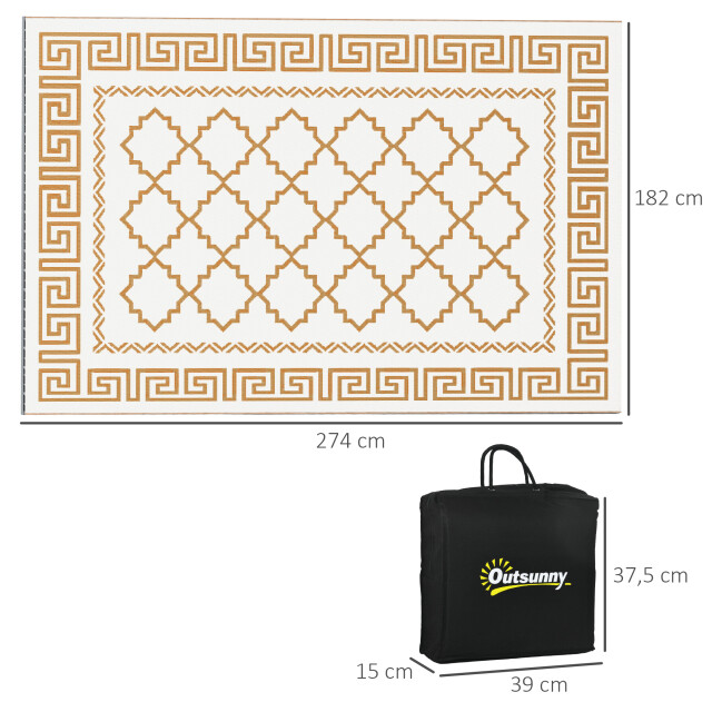 4goodz Waterbestendig buitenkleed met draagtas 182x274 cm /crème 3173686 large