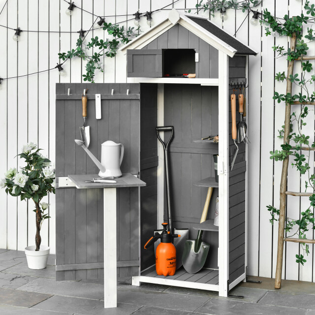 4goodz Outsunny tuinkast houten berging 182cm - 3173647 large