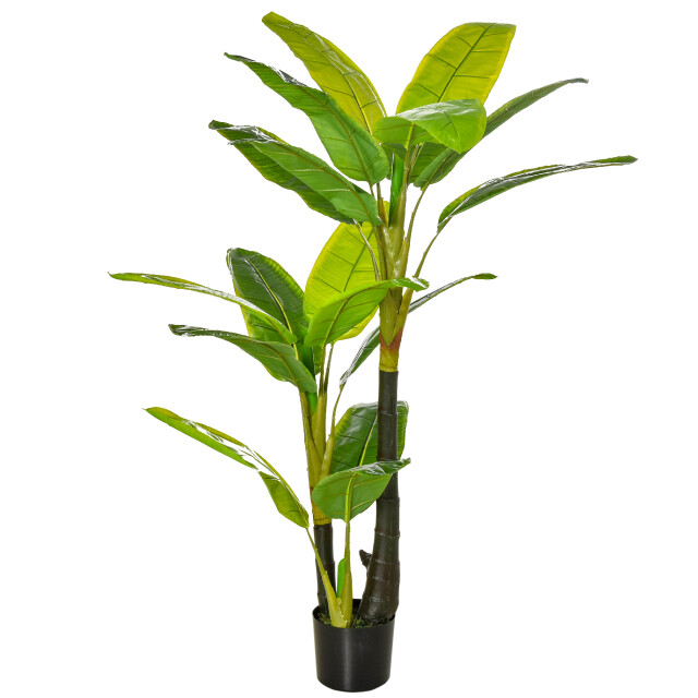 4goodz Homcom kunstplant bananenboom decoratieve kunstplant 150 cm 3173648 large
