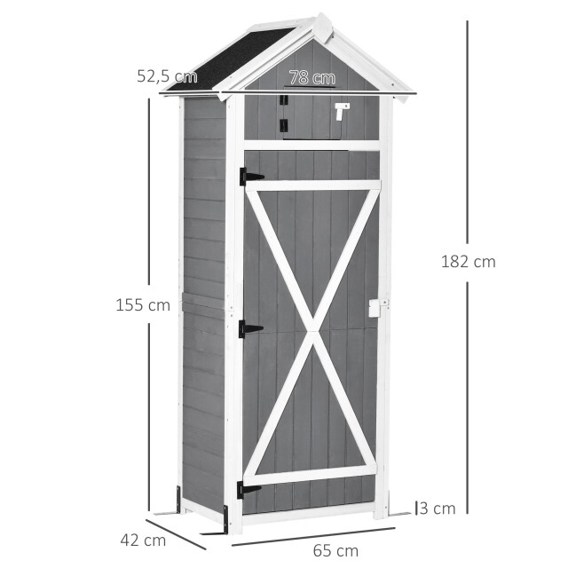 4goodz Outsunny tuinkast houten berging 182cm - 3173647 large