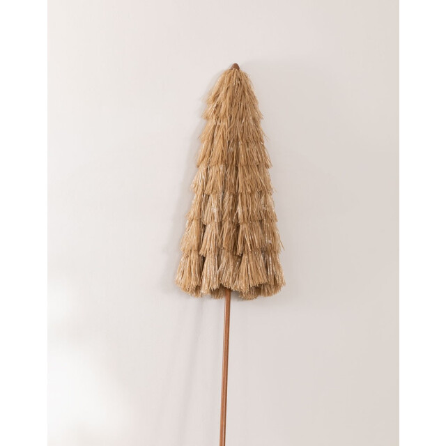 4goodz Raffia parasol ⌀ 200 cm strandparasol met opbergtas bruin 3172238 large