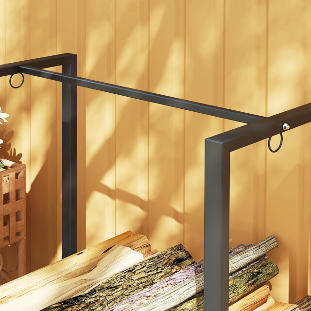 4goodz Outsunny houthaardenrek 240 cm tot 300 kg staal - 3173644 large
