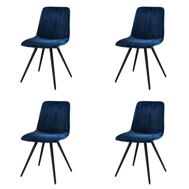 Hoyz Hoyz stoel velvet straight stitch - 4 stuks 2061689 large