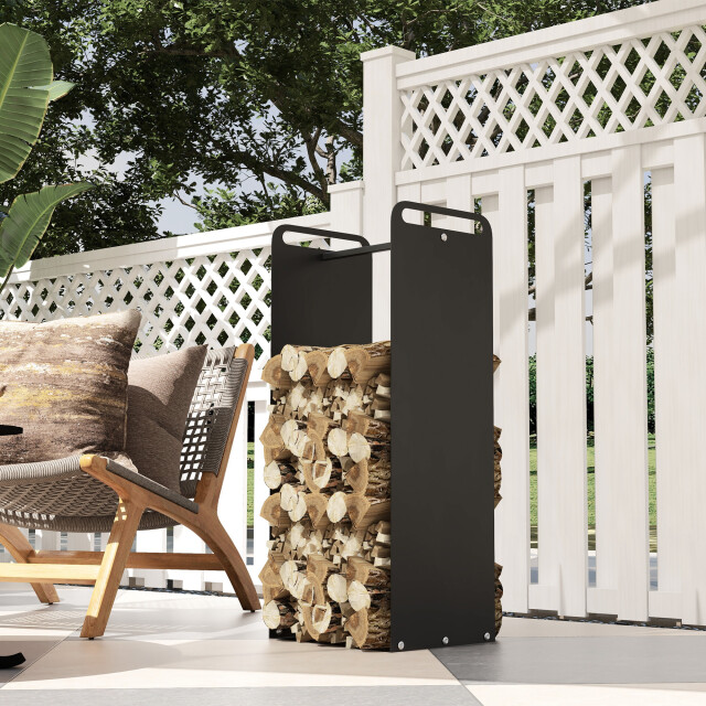 4goodz Outsunny haardhoutrek staal 36 x 30 x 90 cm - 3173645 large