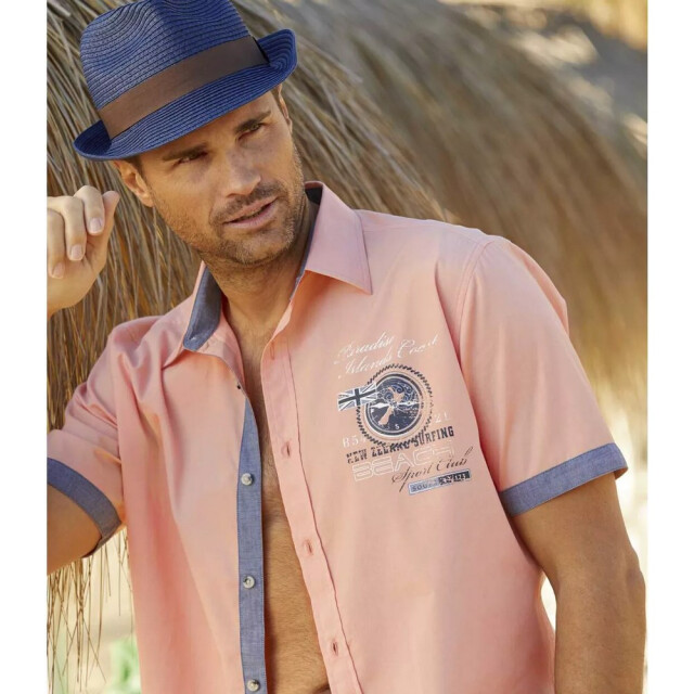 Atlas For Men Overhemd met korte mouwen voor heren UTAF214_coral large
