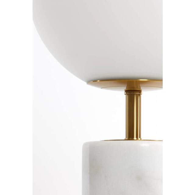 Light & Living Tafellamp antiek brons mat wit glas medina Ø 20 x 35cm 1874126 large