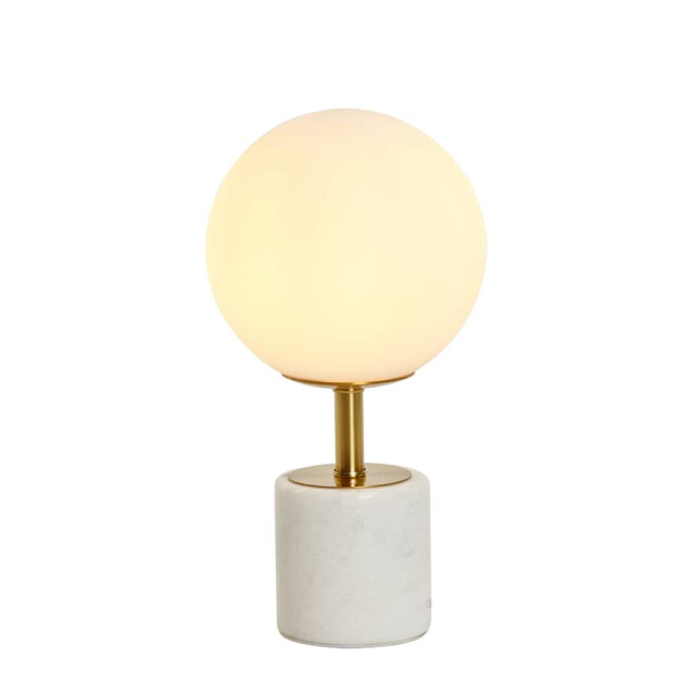 Light & Living Tafellamp antiek brons mat wit glas medina Ø 20 x 35cm 1874126 large