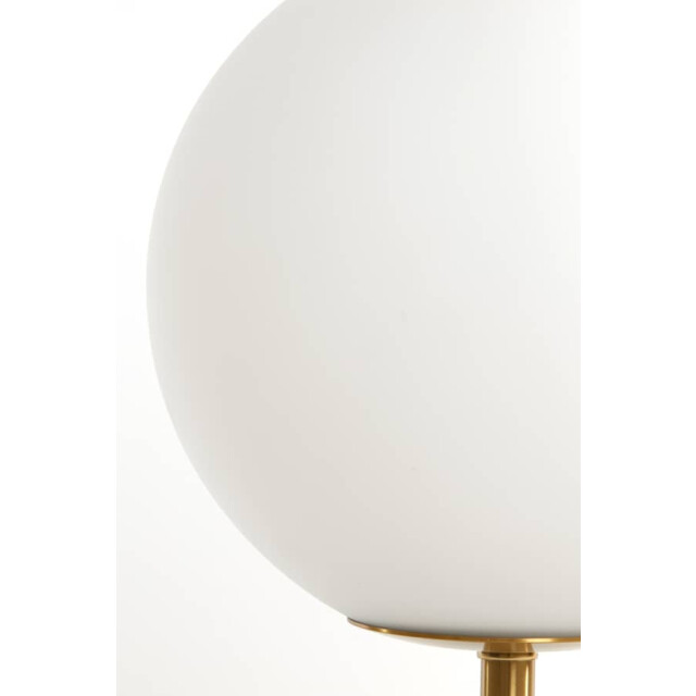 Light & Living Tafellamp antiek brons mat wit glas medina Ø 20 x 35cm 1874126 large