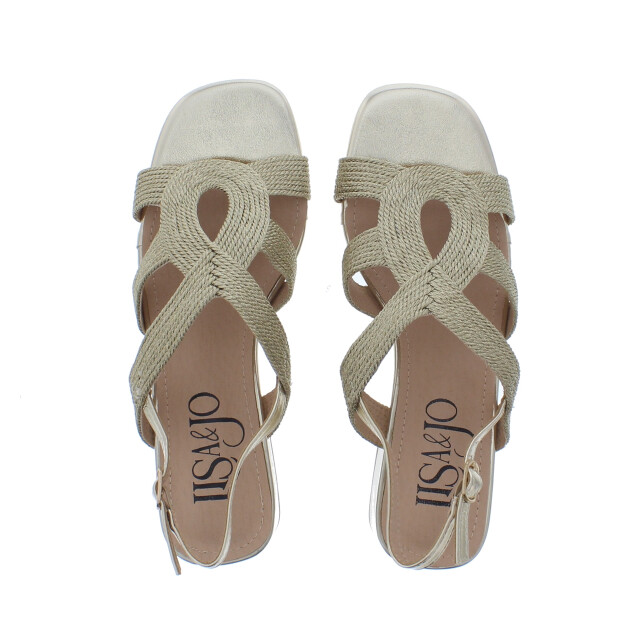 Lisa&jo Wazka sandaal hak vlecht | dames | maat: | imitatieleer 110036 large
