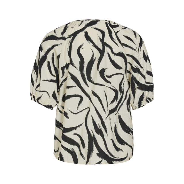 Vila Viclo 24 v-neck top noos ecru dessin 4382.08.0003 large
