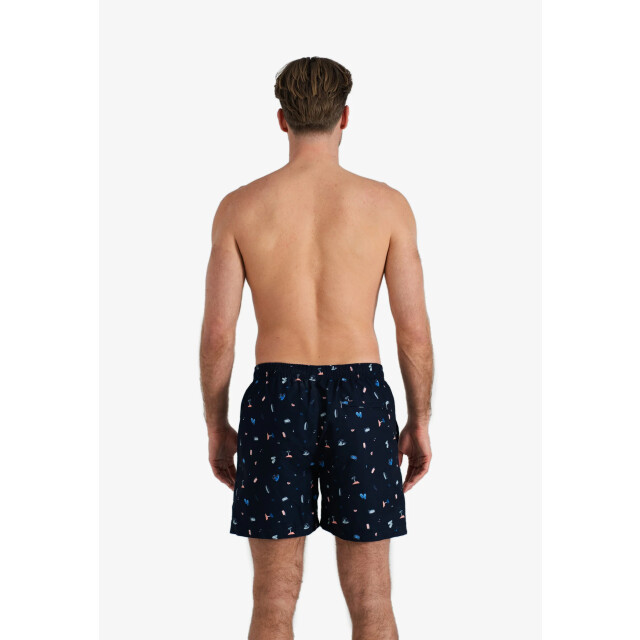 Happy Shorts Heren zwemshort strand donkerblauw print HS-SW-1150 large