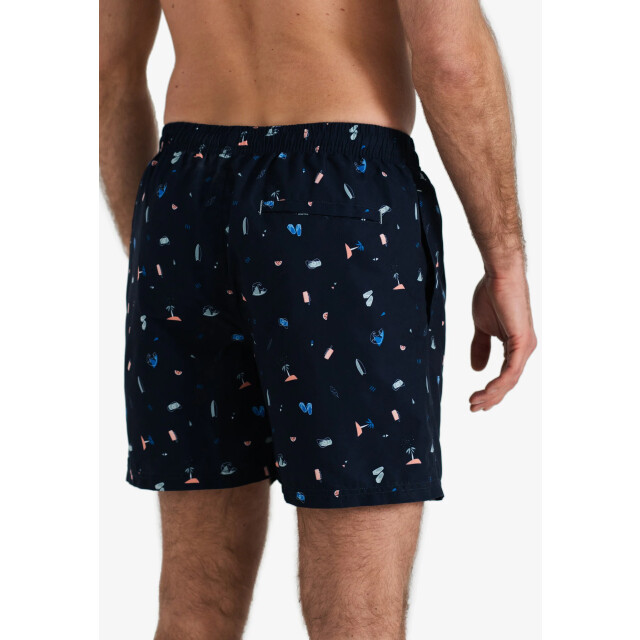 Happy Shorts Heren zwemshort strand donkerblauw print HS-SW-1150 large