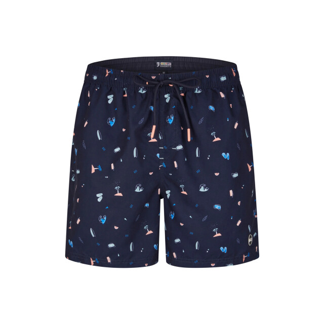 Happy Shorts Heren zwemshort strand donkerblauw print HS-SW-1150 large