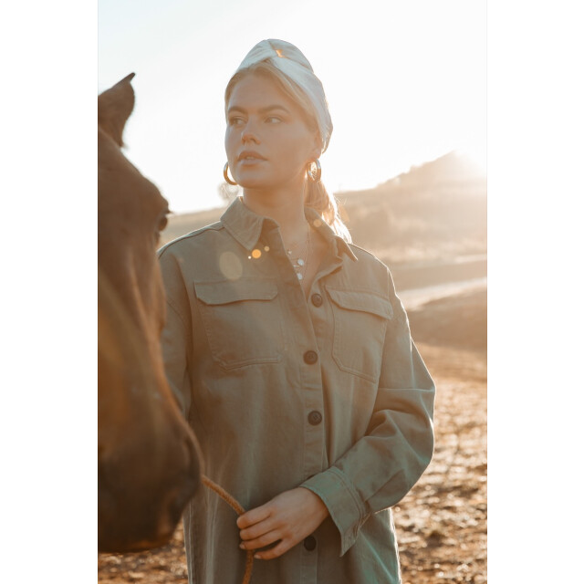 Only Asmin-siesta ls linen bl shirt army 4309.26.0001 large